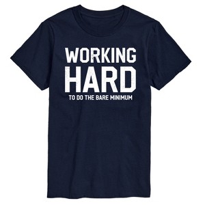 Instant Message Working Hard Short Sleeve Graphic T-Shirt - Navy - 3X Big and Tall - 1 of 4