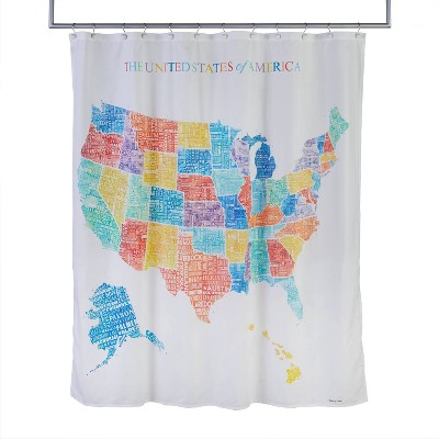 United States Map Shower Curtain - SKL Home