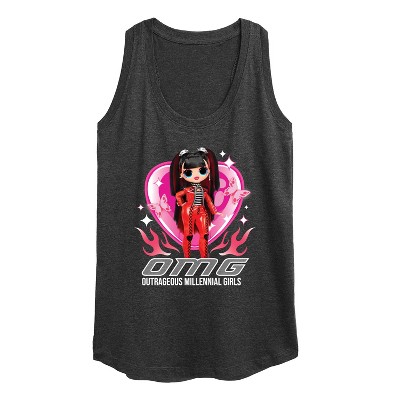 Women's LOL Surprise! Spicy Babe Graphic Racerback Tank - Heather Charcoal - Large