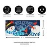 Evergreen Snowman Welcome Sassafras Indoor Outdoor Switch Doormat 1'10"x10" Blue - 2 of 4