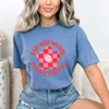 Simply Sage Market Women's Kindness Matters Checkered Flower Short Sleeve Garment Dyed Tee - 2 of 2