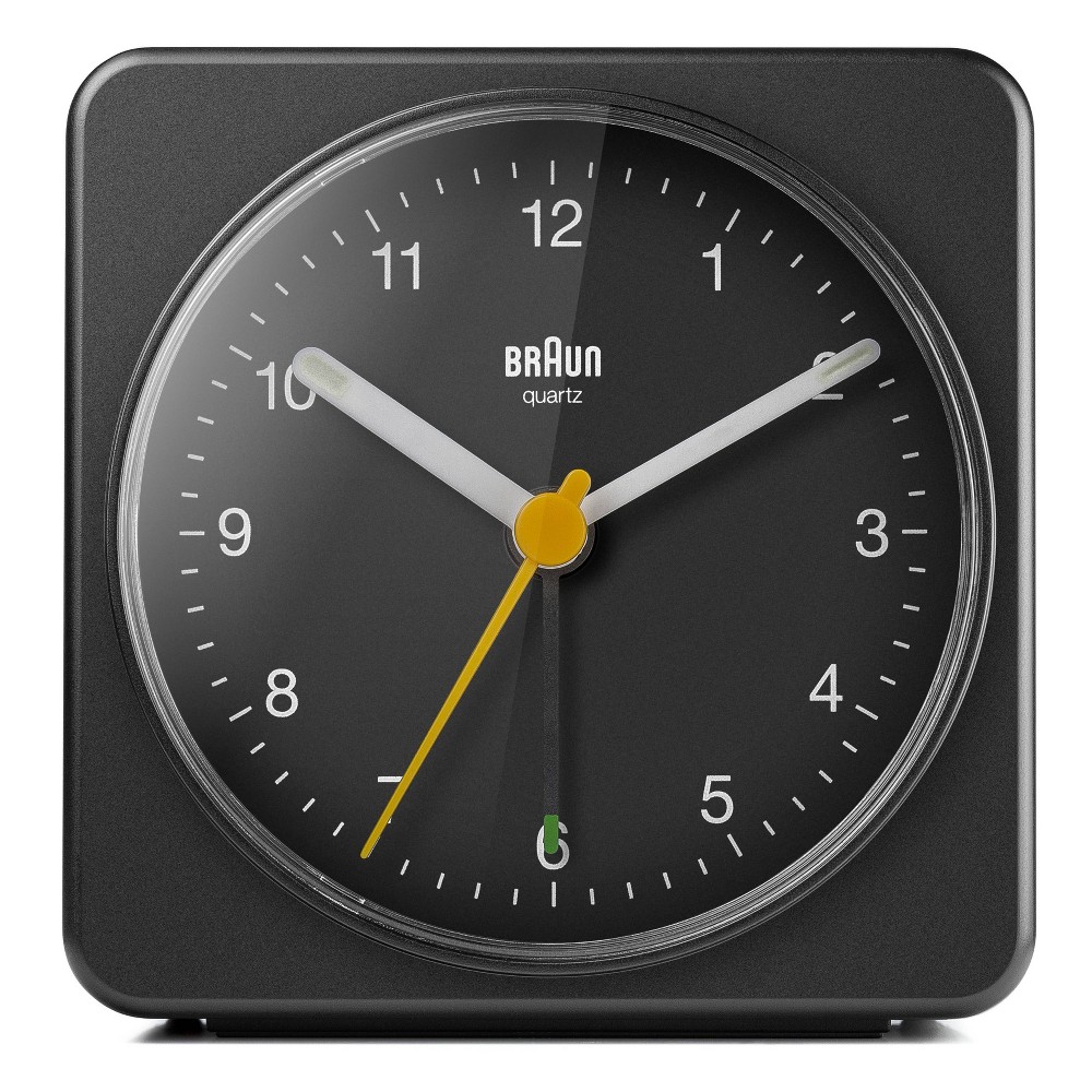 Braun Classic Analog Alarm Clock: Bedside & Bedroom Use, Luminous Hands, Modern Style