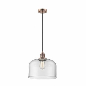 Bell - 1 Light Cord Hung Mini Pendant In Industrial Style-8 Inches Tall and 12 Inches Wide - 1 of 1