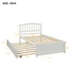 ALEXOUN Solid Wood Twin Size Platform Bed Frame with Trundle and Headboard, No Box Spring Needed,for Teens Boys Girls Bedroom,Room - 3 of 4