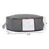 REGALWOVEN Foldable Fabric Clothes Storage Bags with Handles Gray - 2 of 4