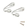 Unique Bargains Curtain Holdbacks Teardrop Hooks Zinc Alloy 2.56"x0.87" 1 Pair - 4 of 4