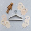 3 Sprouts Baby Velvet Hanger & Closet Divider Set - Cream & Neutral - 3 of 4
