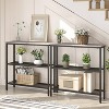 MaseiKar 29.5" Narrow Console Table, 3-Tier Entryway Table with Shelves, for Hallway, Entrance, Living Room, Bedroom, Greige and Black - 4 of 4