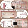 Space-Saving Loft Bed Twin: High-Arched Guardrail & Ladder - Sturdy Metal Slats, No Box Spring Needed, Easy Assembly for Kids/Adults - 4 of 4