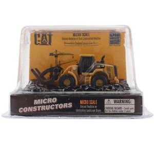 CAT Caterpillar 950M Wheel Loader (Log Fork Version) Yellow "Micro-Constructor" Series Diecast Model by Diecast Masters - 1 of 4