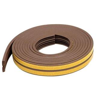 M-D Brown Rubber Weather Stripping Tape For Doors and Windows 17 ft. L X 3/8 in.