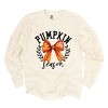 Simply Sage Market Coquette Orange Bow Pumpkin Season Garment Dyed Long Sleeve - 2 of 4