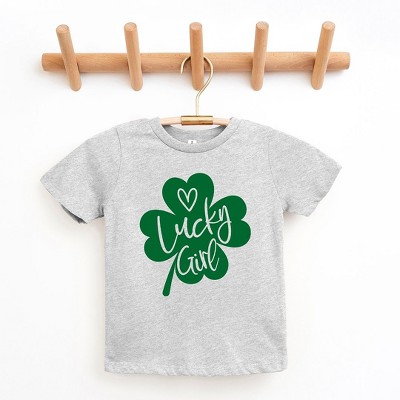 The Juniper Shop One Lucky Girl Heart Toddler Short Sleeve Tee