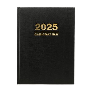 Global Printed Products Professional Diary Hardcover Planner 2025 Black 6" x 8" - 1 of 4