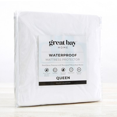 Great Bay Home Waterproof Hypoallergenic Mattress Protector Queen