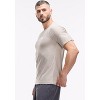 Peloton Men's Dreamblend Short Sleeve, Together We Go Far, Sand - 2 of 4