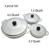 LunaLulink 3Pieces Colombian Cast Aluminum Caldero or Dutch Oven Set with Lid - 3 of 4