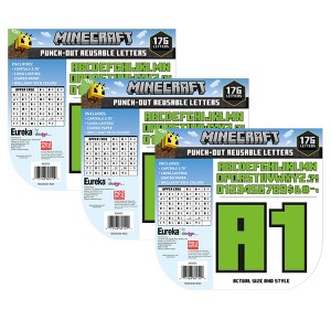 Eureka® Minecraft Deco Letters, 176 Pieces Per Pack, 3 Packs - 1 of 4