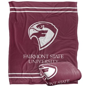 Fairmont State University Primary Logo Silky Touch Blanket White 50x60 - 1 of 4