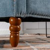 Sapphtopaz Modern Accent Chair with Nailhead Button Tufted Upholstered Armchair with Solid Wood Legs Cozy Reading Chair for Living Room, Bedroom - 3 of 4