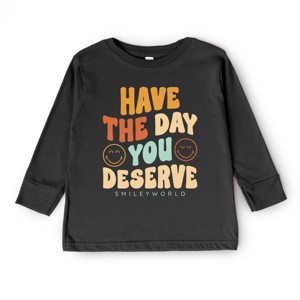 The Juniper Shop SmileyWorld Have The Day You Deserve Groovy Youth Long Sleeve Tee - 1 of 4