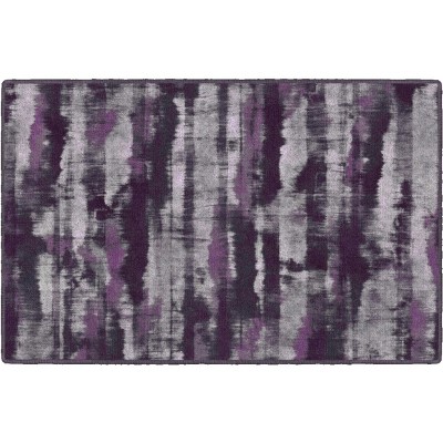 2'5"x3'8" Rectangle Indoor and Outdoor Wave Nylon Accent Rug Purple - Brumlow Mills
