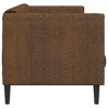 vidaXL 2-Seater Sofa - Faux Suede loveseat Settee - Brown Faux Leather Couch for Living Room/Lounge - Modern 69.3" x 30.1" x 29.3" - 4 of 4