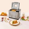 VEVOR Bread Maker, 19-in-1 2LB Dough Machine, Nonstick Ceramic Pan Automatic Breadmaker, 3 Loaf Sizes, 3 Crust Colors, Silver - 2 of 4