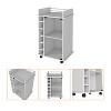 NicBex Mobile Kitchen Island Cart Morden Kitchen Carts on Wheels with Storage, 1 Glass Cabinet Door and 6 Bottle Rack for Kitchen - 2 of 4