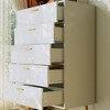 Famapy Vertical Dresser Storage Cabinet White 5 Drawer Large Storage Space Tall Cabinet Legs - 4 of 4