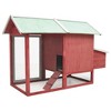 vidaXL Chicken Coop Brown and Green Solid pine/fir wood - Red - 4 of 4