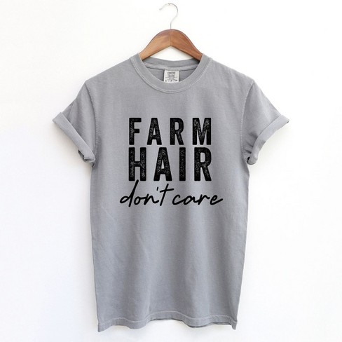 Simply Sage Market Women's Farm Hair Don't Care Short Sleeve Garment Dyed Tee - image 1 of 4