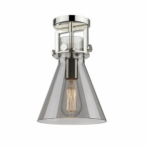 Newton Cone - 1 Light Flush Mount In Industrial Style-12 Inches Tall and 8 Inches Wide - 1 of 1