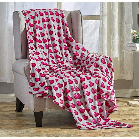 Pink 2024 heart blanket