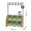 Teamson Kids Wooden Interactive Market Grocery Stand, Role Playset for Children with 6 Accessories - 4 of 4