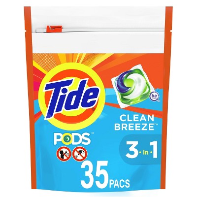 Tide Pods Clean Breeze Laundry Detergent Pacs - 35ct