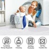 Washable Modern Contemporary Striped Rug Non Slip Low Pile Rug Soft Throw Floor Cover Foldable Indoor Carpet for Living Room Bedroom Playroom Nursery - 4 of 4