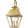 Livex Lighting Wentworth 3 - Light Wall Light in  Natural Brass - 3 of 4