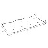 Outdoor Tufted Bench/Loveseat/Swing Cushion - Brown/Green Floral - Pillow Perfect - 4 of 4