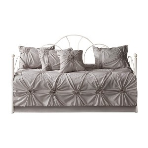 Gracie Mills Luciano 6-Piece Reversible Daybed Cover Set - Daybed - Grey - 1 of 4