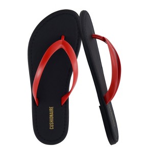 CUSHIONAIRE Surf Flip Flop Sandals for Women with Flexible Sole and Soft Jelly Strap, Lightweight Casual Slides - 1 of 4