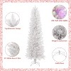 Clearance! 6FT White Pencil Christmas Tree, 250 LED Lights, 8 Modes, Slim Hinged Design, Space-Saving Decor - 4 of 4