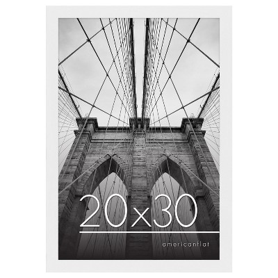 Americanflat 20x30 Poster Frame in White with Polished Plexiglass - Horizontal and Vertical Formats - Wall Mounted