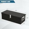 Heavy Duty Aluminum Tool Box Pick Up Truck Bed RV Trailer Toolbox Waterproof Square Storage Organizer with Side Handle,Lock with Keys - 3 of 4
