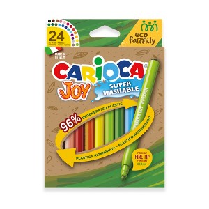 CARIOCA Eco Family Joy Fine Tip Washable Felt Tip Pens - 24 Pieces - 1 of 4