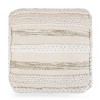 PAGED Modern Handwoven Pouf Ottoman, Chic Home Decor Multi-Functional Footstool, Stylish Striped Design for Living Room - 2 of 4