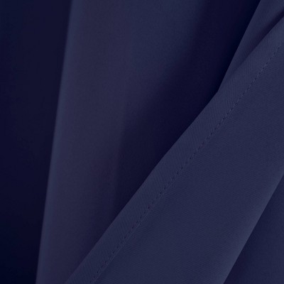 Navy Insulated Grommet Blackout Curtain Panels, Set of 2