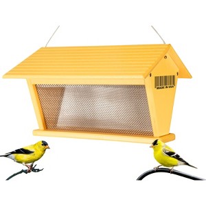 JCs Wildlife Recycled Poly Lumber Wire Mesh Finch Nyjer Thistle Feeder - Roof Keeps Seed Dry - Made in the USA - 1 of 4