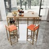 Aukfa Luxury Gold 5-piece Bar Table and Chair Set - with Sponge Cushion Backrest and Storage Function, Suitable for Home - 2 of 4