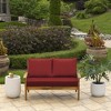 ARDEN Outdoor Loveseat Cushion Set, 48 x 24, Water repellent, Fade Resistant, Cushion Set for Couch, Bench, and Swing 48 x 24, Ruby Red Leala - 2 of 4